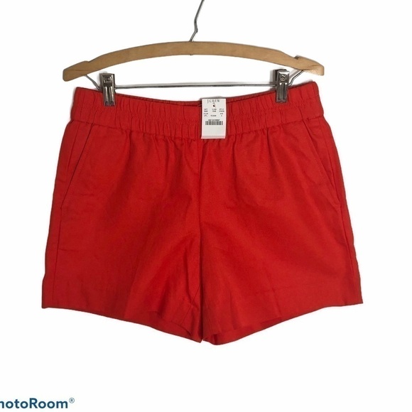 J.Crew Boardwalk Shorts Orange Red NWT Sz 4 Women - Picture 1 of 9